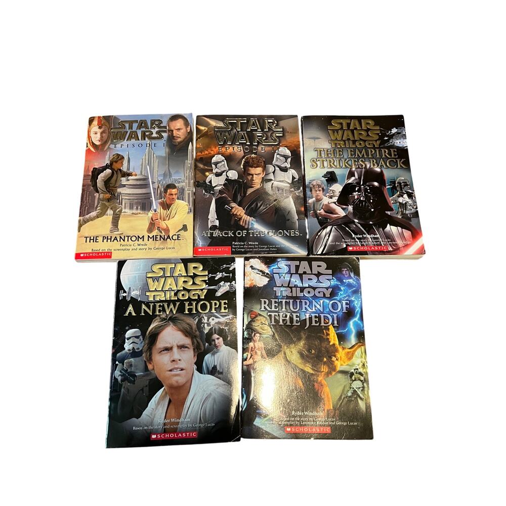 Star Wars Books Lot of 5 Paperbacks Scholastic Original Trilogy Prequels YA